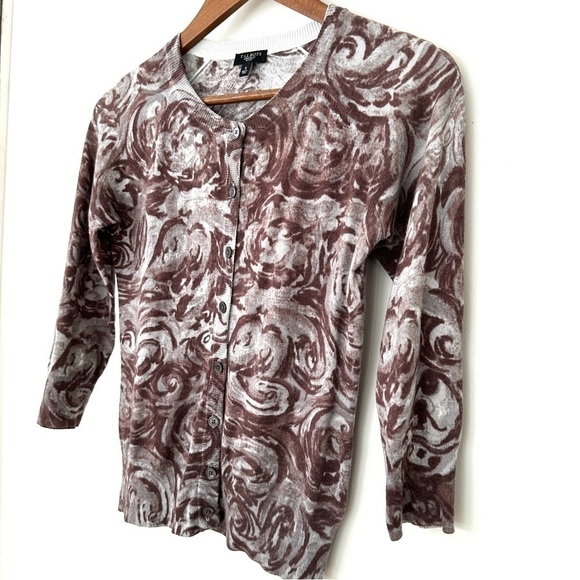 Talbots cardigan, crew neck, raglan cut 3/4 length sleeves, cotton/wool blend - Picture 3 of 10